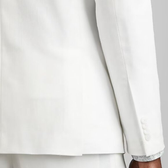 Jos. A. Bank Slim Fit Linen Blend White Suit Jacket - Picture 3 of 4